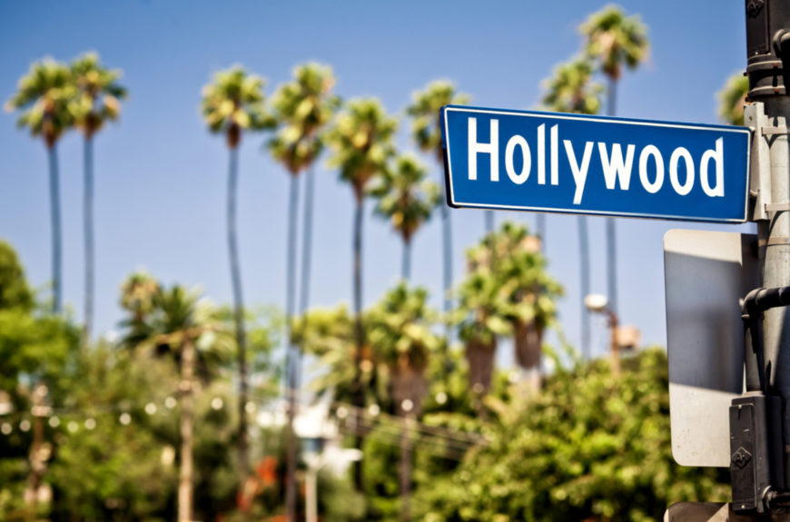 A Hollywood street sign.